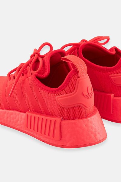 adidas Kids Boy Nmd R1 Primeblue Lace Up Training Shoe, Red