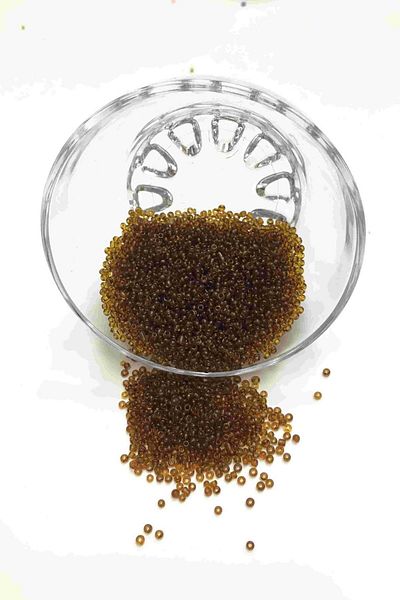 Hayalperest boncuk Διάφανες χάντρες από άμμο καφέ 2 mm 50 γρ
