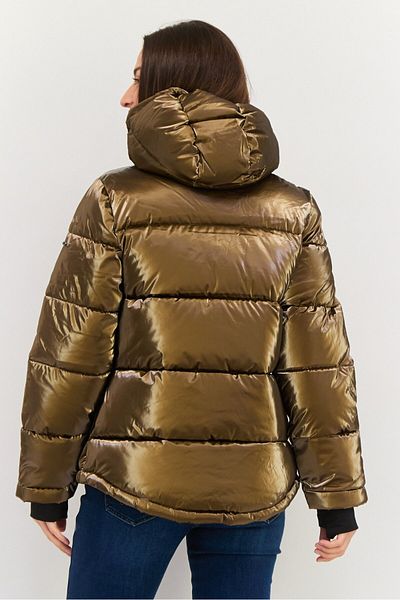 Bcbgeneration Women Quilted Hooded Puffer Jacket,, Brown