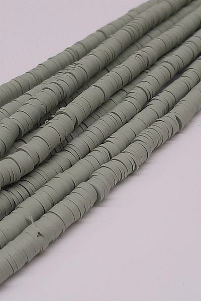 Hayalperest boncuk Gray Fimo Dough Bead 6mm
