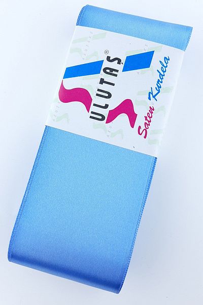 Hayalperest boncuk Baby Blue Gold Glitter Σατέν Κορδέλα 6 εκ. 10 Mt