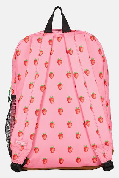 Aeropostale Women Strawberry Print Field Backpack 32 L x 44 H x 13 W cm, Pink Combo