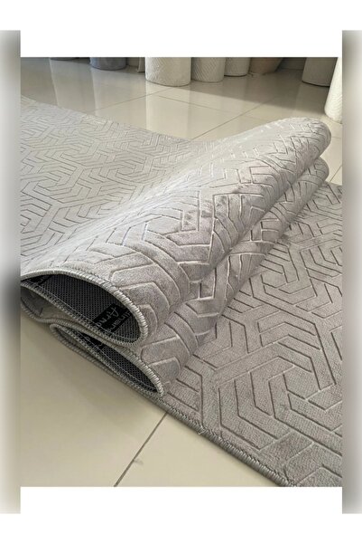 Sarar Armoni Dinarsu Kaymaz Tabanlı Kesme Kabartmalı Salon Koridor Mutfak Halısı BEJ