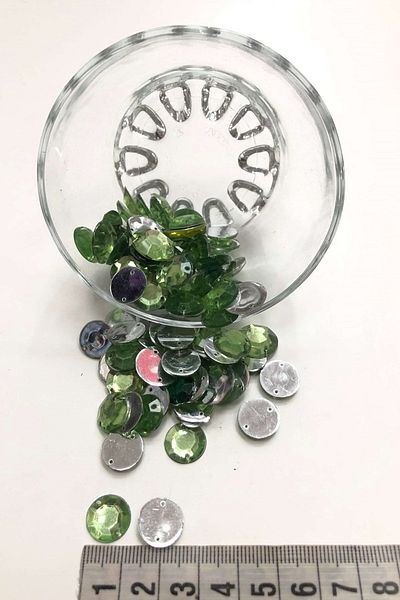 Hayalperest boncuk Round Light Green Plastic Planting Stone 20 gr