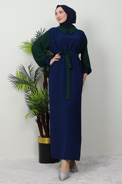 GİZ AGİYİM Emerald Cubra Hijab Dress