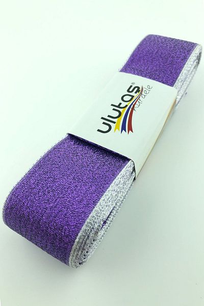 Hayalperest boncuk Purple Glitter Ribbon 3.5 Cm