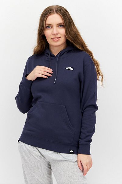 adidas Women Sportswear Fit Long Sleeve Outdoor Sweatshirt, Navy Blue