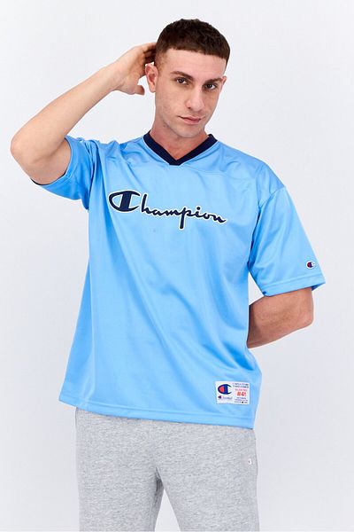 Champion Men Custom Fit Short Sleeve Glen Rice Basketball Jersey, Blue