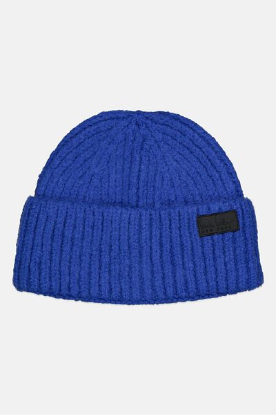 Nicole Miller Women Brand Logo Beanie, Blue