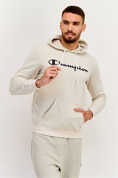 Champion Men Sportswear Fit Long Sleeves Outdoor Hoodies, Beige