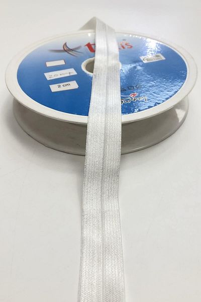 Hayalperest boncuk Bandă elastică de păr albă 1,5 cm