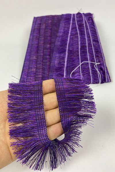 Hayalperest boncuk Purple Flat Fringe Rope Tassel Ribbon