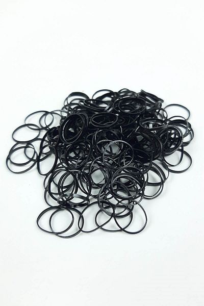 Hayalperest boncuk Black Rubber Hair Braid Set