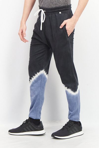 Sovereign Code Men Regular Fit Tie Dye Drawstring Jogger Pants, Navy