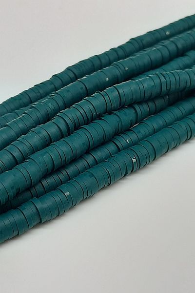 Hayalperest boncuk Χάντρες ζύμης Petrol Blue Fimo 6mm