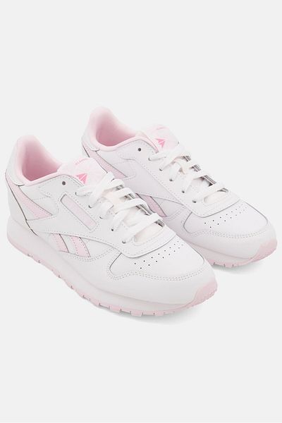 Reebok Kids Girl Classic Leather Running Shoes, White