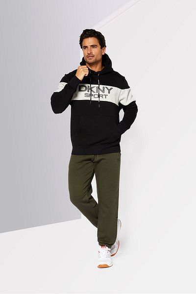 DKNY Sport Men Sportswear Fit Long Sleeve Outdoor Sweatshirt, Black