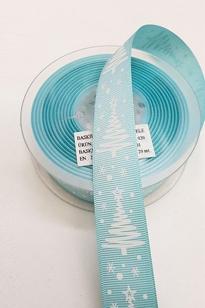 Hayalperest boncuk Τυρκουάζ Πρωτοχρονιάτικη Κορδέλα Grosgrain 2,5 εκ