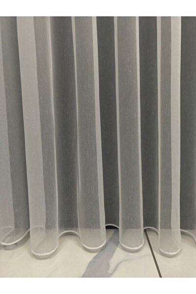 Vinaldi Пряма тюлева штора Ttm Bambu Armür Спідниця з олов'яним прямим тюлем 1/2 з рідкими складками