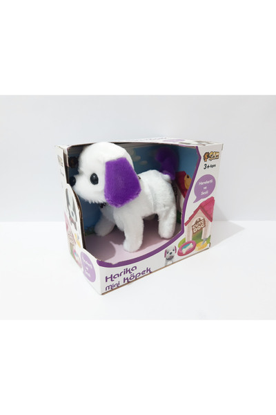 renkli çiçekler 14X14 cm Plush Toy Dog with Movement and Sound
