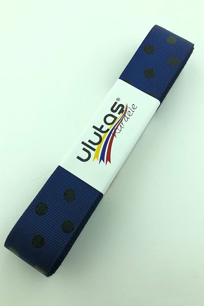 Hayalperest boncuk Μπλε Μαύρη Πουά Κορδέλα Grosgrain 2,5 εκ