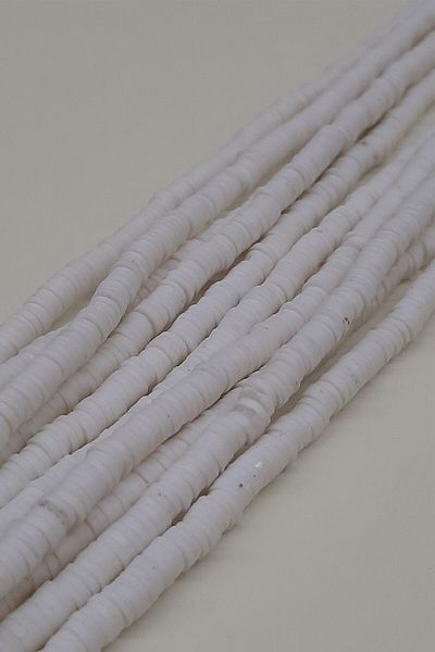 Hayalperest boncuk White Fimo Dough Bead 4mm