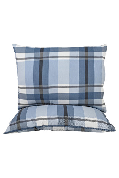 femmhome 2 كيس وسادة قطن مقاس 50x70 سم - أزرق