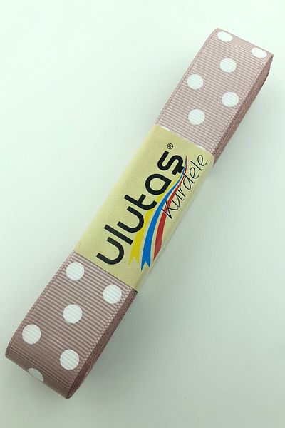 Hayalperest boncuk Σκούρα Πούδρα Λευκή Πουά Κορδέλα Grosgrain 2,5 εκ