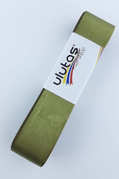 Hayalperest boncuk Κορδέλα 3 εκ. 10 Mt Χακί Πράσινη Grosgrain