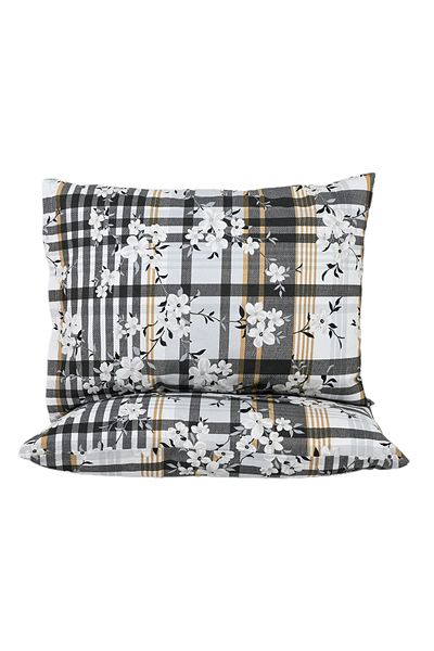 femmhome Față de pernă de bază din bumbac 2 buc 50x70 cm dungi și flori