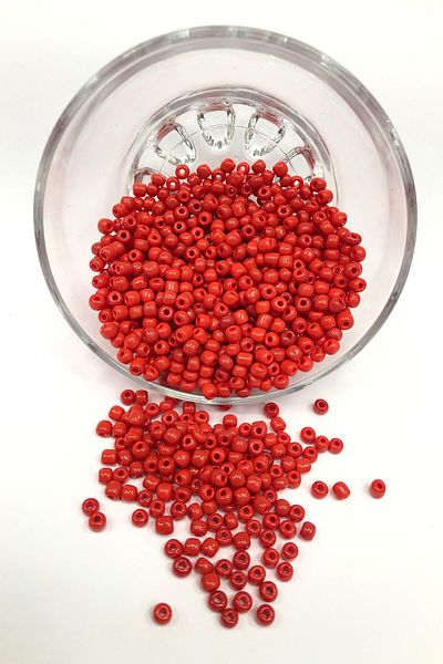 Hayalperest boncuk Χάντρες Ματ Κόκκινη Άμμος 4 Mm 50 γρ
