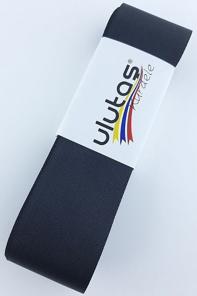 Ulutaş Μαύρη κορδέλα Grosgrain πλάτους 4 cm - 10 Mt
