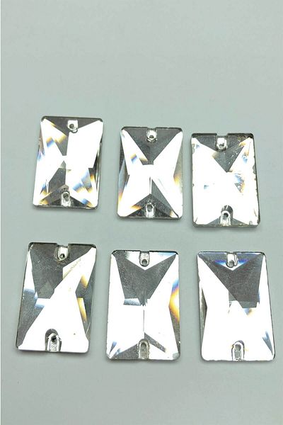Hayalperest boncuk Transparent Large Rectangular Strut Crystal Sworovski Beads 5 Pieces