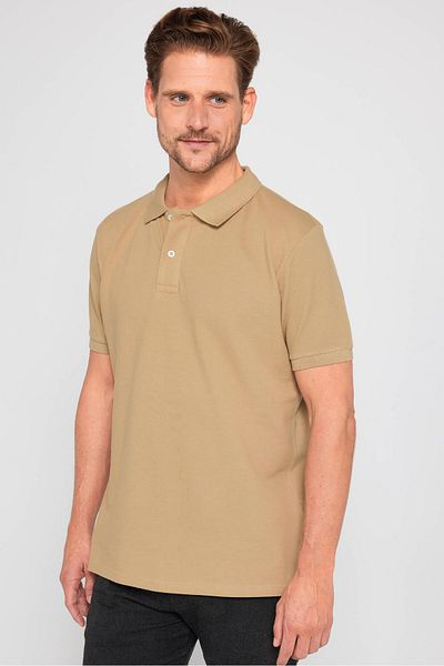Tudors Ανδρικό μπλουζάκι Slim Fit Slim Fit 100% βαμβακερό μονόχρωμο μπλουζάκι Polo Sand Pike