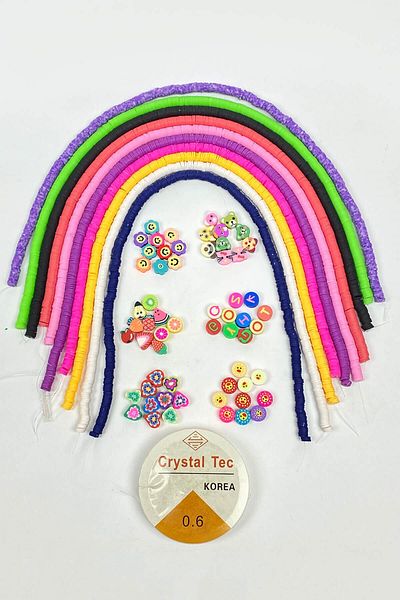 Hayalperest boncuk Πολύχρωμο Fimo 6 mm Σετ Κοσμήματος Starter