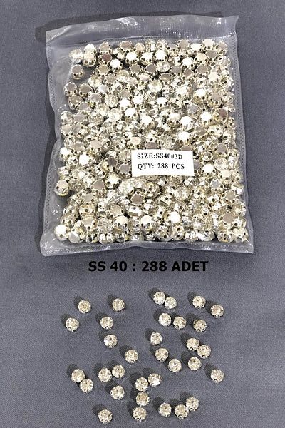 Hayalperest boncuk Silver Color Metal Case Strut Beyoğlu Stone (1 Pack) Ss 40 288 Pieces