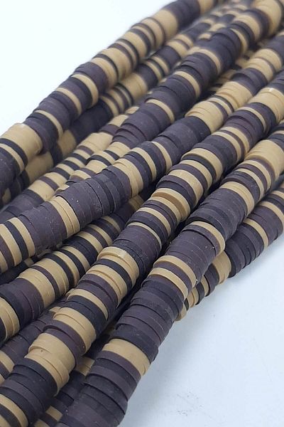 Hayalperest boncuk Brown Beige Fimo Dough Bead 6 Mm