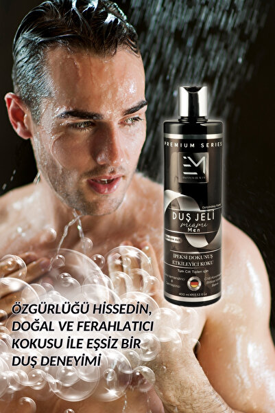 EM AMANOS BEAUTY Erkek Duş Jeli - Miami Kokusu - Doğal Bitki Özleri Hyaluronik Asit Ve B5 Vitamini Içerir