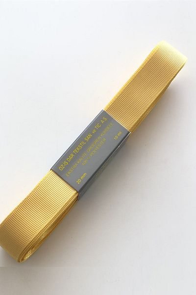 Hayalperest boncuk Panglică Grosgrain Galbenă 2 Cm 10 Mt