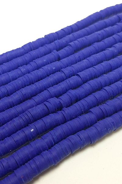 Hayalperest boncuk Saks Blue Fimo Bead 6mm