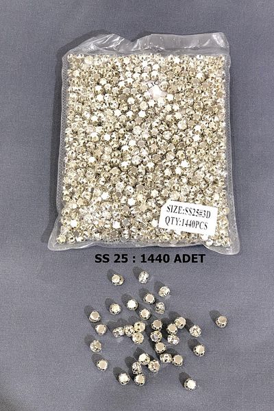 Hayalperest boncuk Silver Color Metal Case Strut Beyoğlu Stone (1 Pack) Ss 25 1440 Pieces