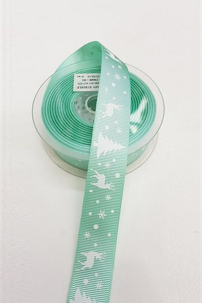 Hayalperest boncuk Νεφρίτη Πρωτοχρονιάτικη Κορδέλα Grosgrain 2,5 εκ