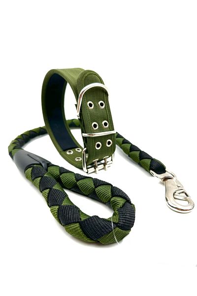 Tasma Market Golden Retriever Dog Walking and Neck Collar Set