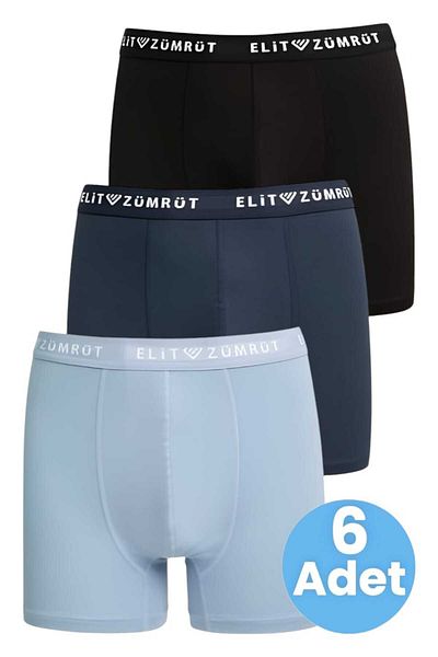 Uniquetrenders Ανδρικό Boxer 6 τεμαχίων από βαμβακερό Lycra