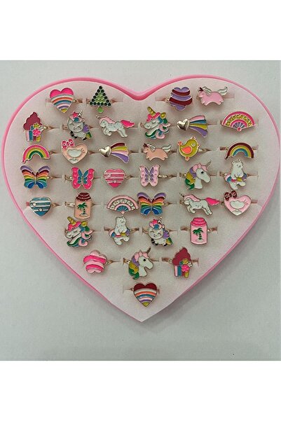 LE MERY ZÜMRÜT OyuncakStore (1 ADET)Metal Unicorn Figür Karışık Çocuk Yüzük 1 Adet (1 ADET GÖNDERİLMEKTEDİR)