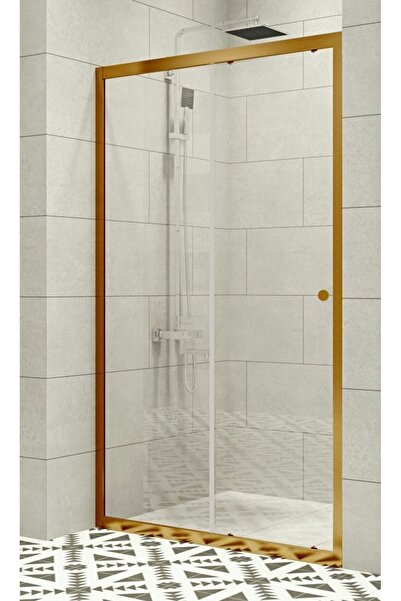 Durul Duşakabin Ön Cephe Altın Profil Şeffaf Cam