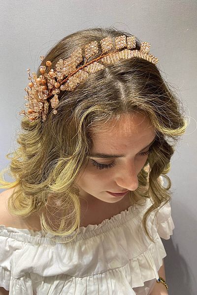 Hayalperest boncuk Accesoriu pentru păr și turban cu mărgele model Leaf