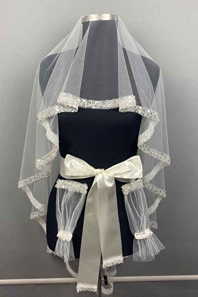 Hayalperest boncuk Model de apă albă brodată pentru mireasă, voal de mireasă,...