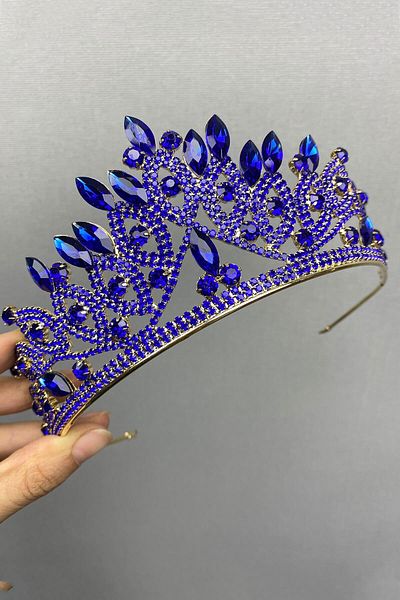 Hayalperest boncuk Coroana de Henna Mireasa Albastra Saks