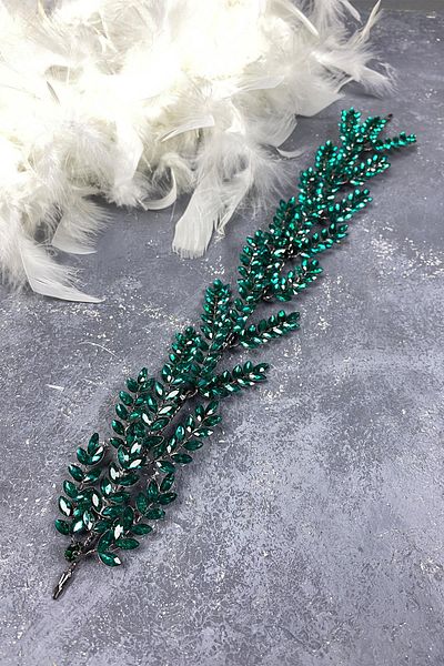 Hayalperest boncuk Accesoriu pentru păr de mireasă Dilana Leaf Branched Band